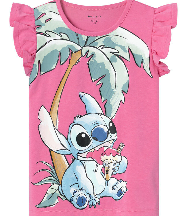 NAME-IT T-shirt MIRI STITCH Name-It-Girls PINK POWER