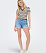 ONLY Top POLO HALIA ONLY BLACK / WHITE