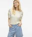 VILA T-Shirt  OTILIA DETAIL BLOEM VILA CLOUD DANCER