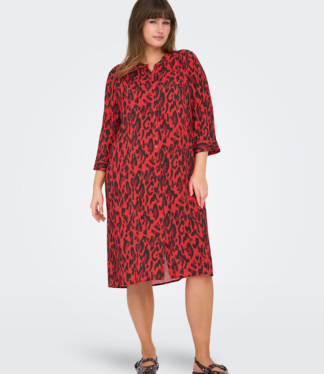ONLY CARMAKOMA Kleed HARMONY ONLY CARMAKOMA POPPY RED LEO