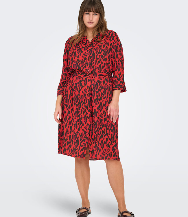 ONLY CARMAKOMA Kleed HARMONY ONLY CARMAKOMA POPPY RED LEO