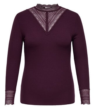 ONLY CARMAKOMA T-Shirt TILDE ONLY CARMAKOMA MAUVE WINE