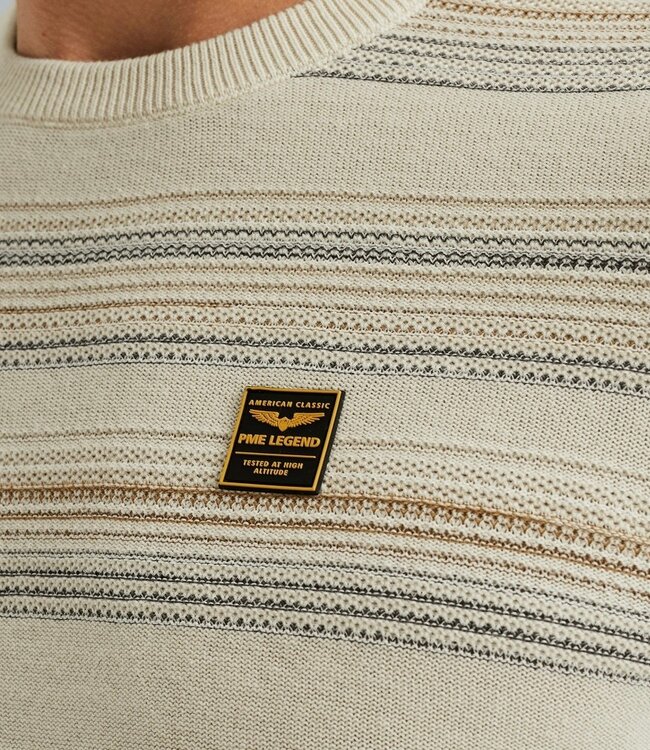PME LEGEND Pull STRUCTURED STRIPE PME LEGEND BIRCH