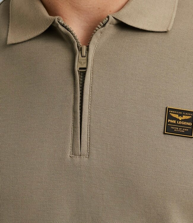 PME LEGEND Polo INTERLOCK ZIP PME LEGEND SILVER SAGE