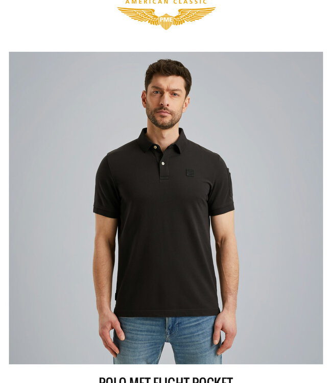PME LEGEND Polo PIQUE BLEND PME LEGEND OBSIDIAN