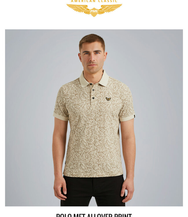 PME LEGEND Polo SLUB JERSEY AOP PME LEGEND BIRCH