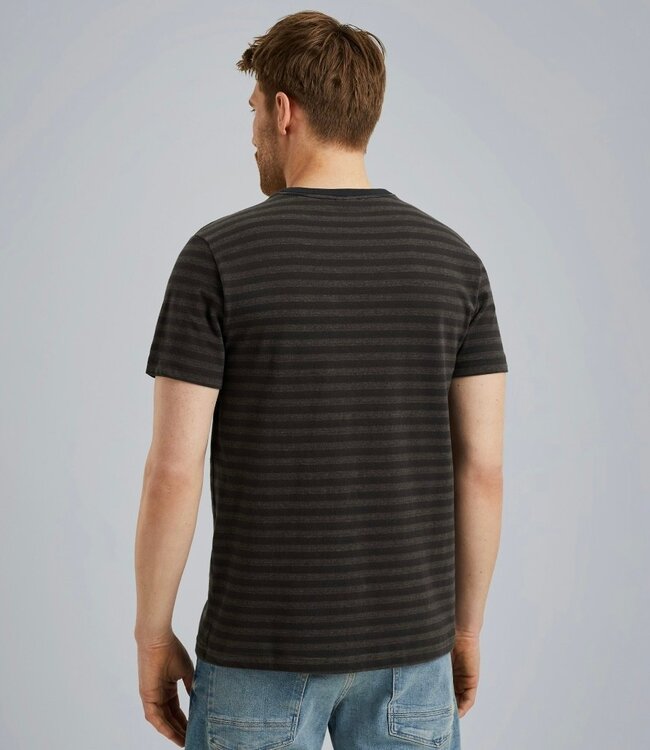 PME LEGEND T-Shirt TEXTURED STRIPE PME LEGEND OBSIDIAN