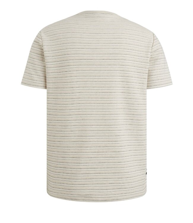PME LEGEND T-Shirt TEXTURED STRIPE PME LEGEND BONE WHITE