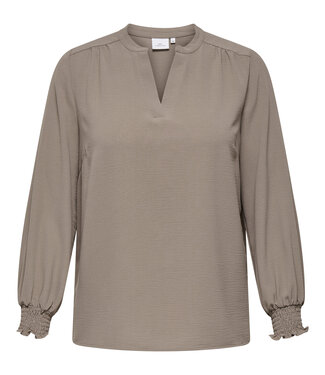 ONLY CARMAKOMA Blouse METTA V-NECK ONLY CARMAKOMA BROWN LENTIL
