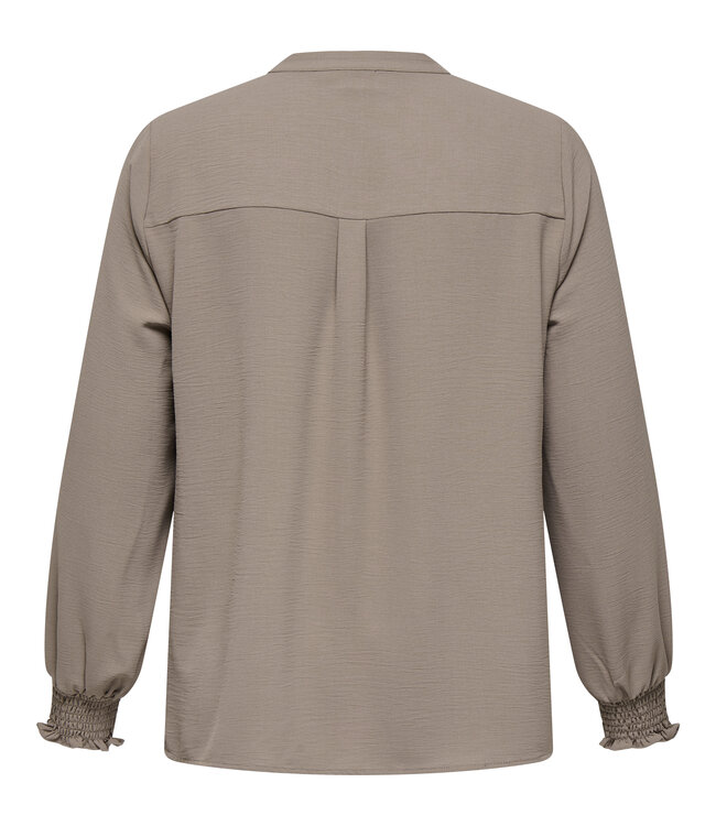 ONLY CARMAKOMA Blouse METTA V-NECK ONLY CARMAKOMA BROWN LENTIL