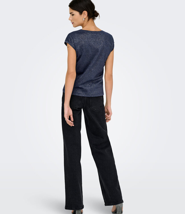 ONLY T-shirt SILVERY V-NECK ONLY DESERT NIGHT SKY