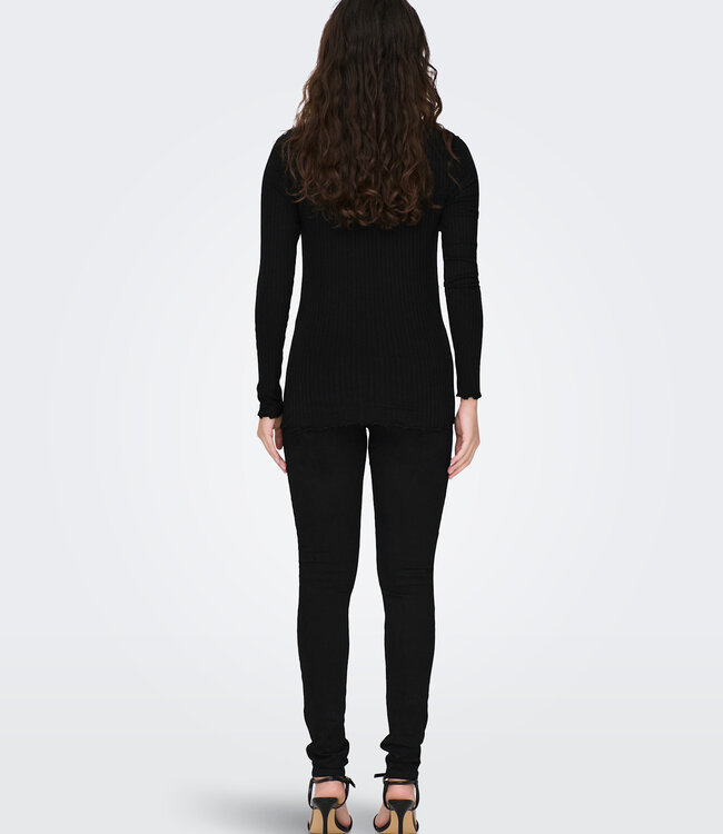 JDY T-Shirt FRANSISKA LANGE MOUW JDY BLACK