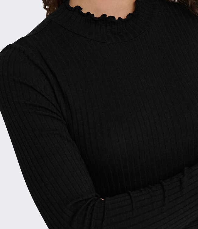 JDY T-Shirt FRANSISKA LANGE MOUW JDY BLACK