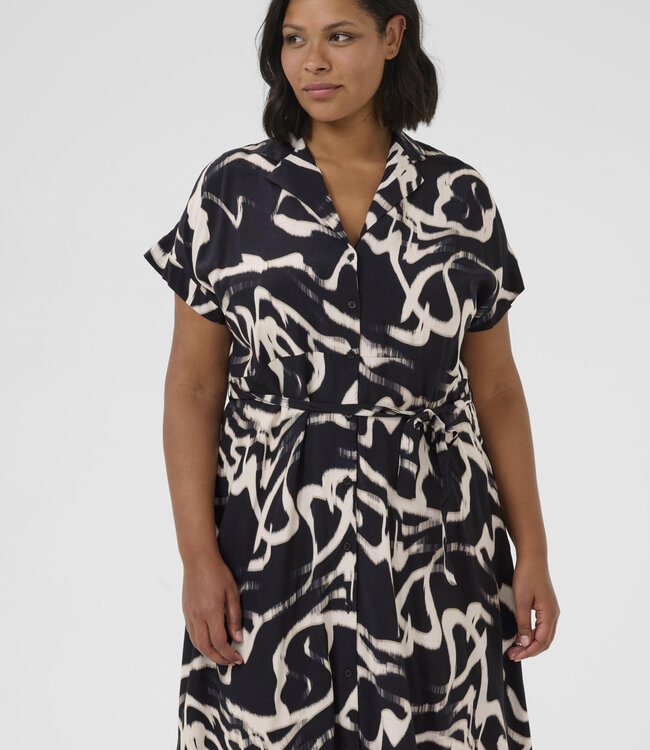 KAFFE CURVE Kleedje MAREN KAFFE CURVE BLACK 107701