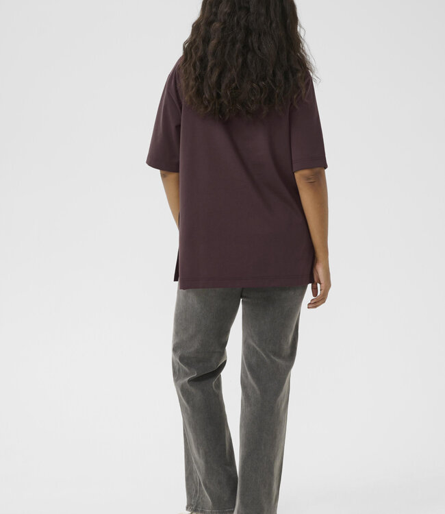 KAFFE CURVE T-Shirt JENNA SLIT KAFFE CURVE FUDGE 191619