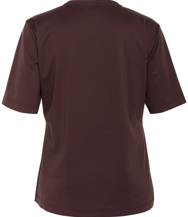 KAFFE CURVE T-Shirt JENNA SLIT KAFFE CURVE FUDGE 191619