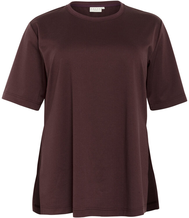 KAFFE CURVE T-Shirt JENNA SLIT KAFFE CURVE FUDGE 191619