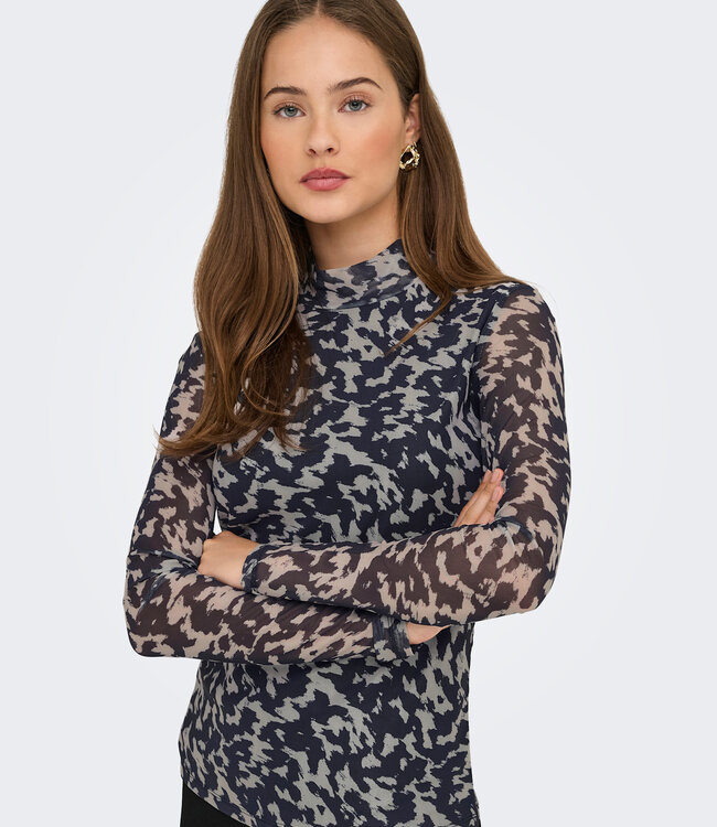 ONLY Blouse ERICA MESH ONLY BLUE GRAPHITE