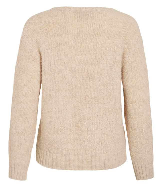 VILA Pull MELLO V-NECK VILA NATURAL MELANGE