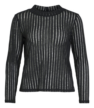 VILA T-Shirt FATIMA CREW NECK VILA BLACK BEAUTY