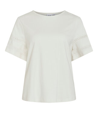 VILA T-Shirt PAVIA O-NECK VILA SNOW WHITE