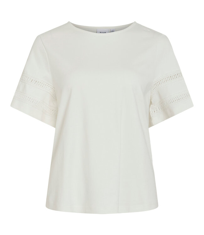 VILA T-Shirt PAVIA O-NECK VILA SNOW WHITE