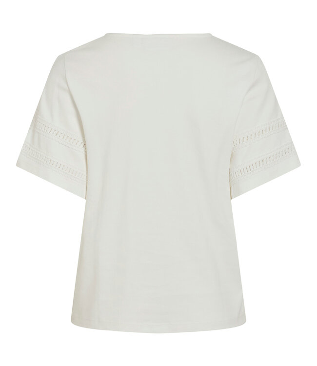 VILA T-Shirt PAVIA O-NECK VILA SNOW WHITE