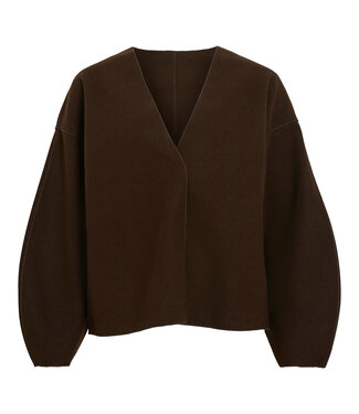 VILA Vest JUICE LOOS JACKET VILA COFFEE BEAN