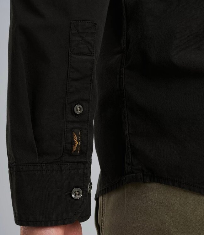PME LEGEND Hemd LONG SLEEVE CANVAS PME LEGEND BLACK