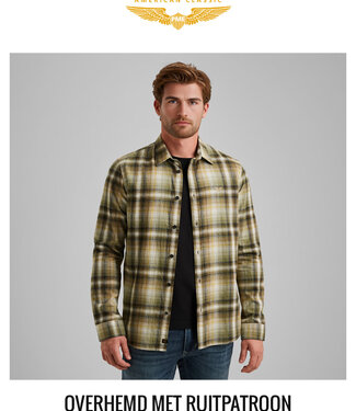 PME LEGEND Hemd LONG SLEEVE CHECK PME LEGEND OLIVE NIGHT