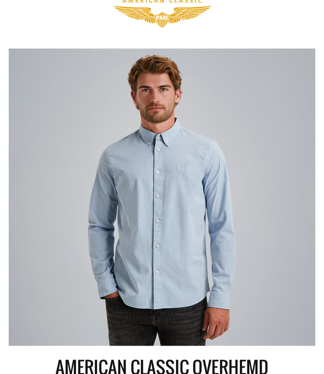 PME LEGEND Hemd LONG SLEEVE PME LEGEND LIGHT GD CANVAS CHAMBRAY BLUE
