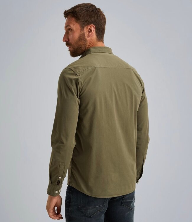 PME LEGEND Hemd LONG SLEEVE PME LEGEND LIGHT GD CANVAS DUSTY OLIVE