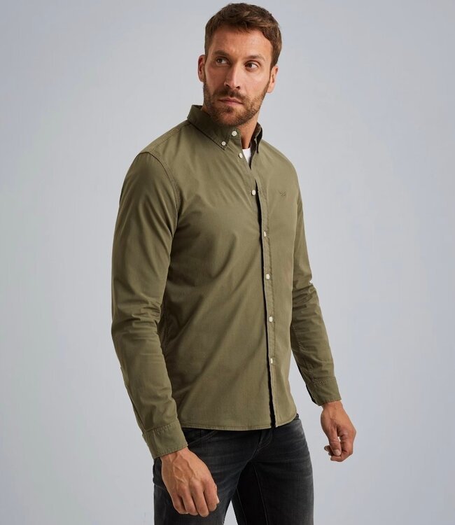 PME LEGEND Hemd LONG SLEEVE PME LEGEND LIGHT GD CANVAS DUSTY OLIVE