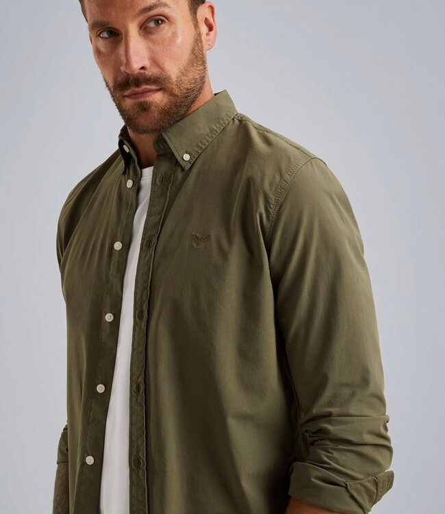 PME LEGEND Hemd LONG SLEEVE PME LEGEND LIGHT GD CANVAS DUSTY OLIVE
