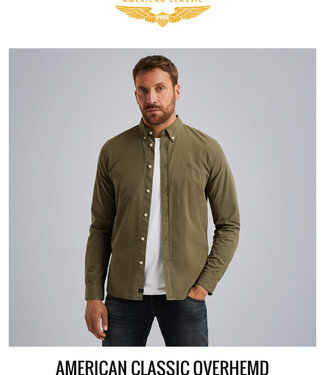 PME LEGEND Hemd LONG SLEEVE PME LEGEND LIGHT GD CANVAS DUSTY OLIVE