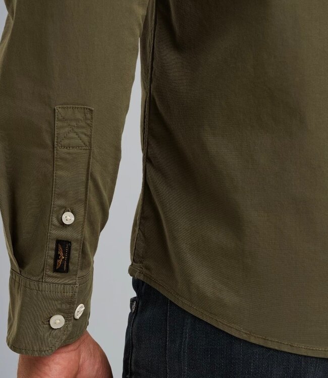 PME LEGEND Hemd LONG SLEEVE PME LEGEND LIGHT GD CANVAS DUSTY OLIVE