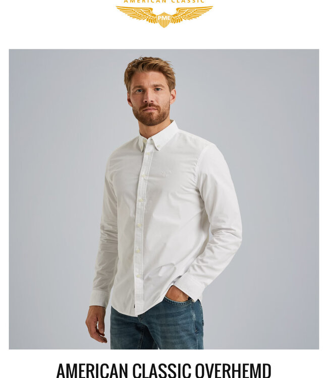 PME LEGEND Hemd LONG SLEEVE PME LEGEND LIGHT GD CANVAS BRIGHT WHITE