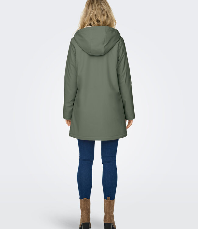ONLY Jas NEW SALLY RAINCOAT ONLY CASTOR GRAY