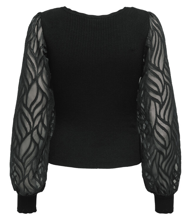 ONLY Pull JULIE RIB ONLY BLACK LACE