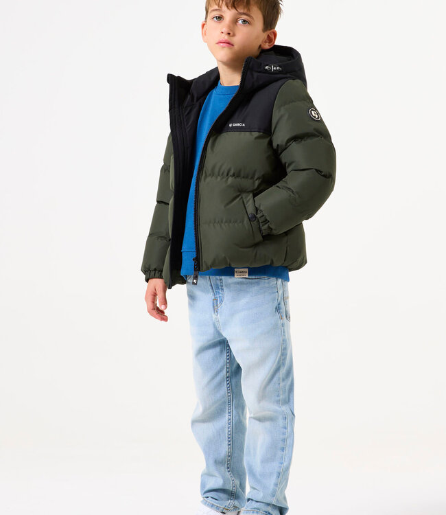 GARCIA Jas PUFFER GARCIA MINI BOYS DARK GREEN