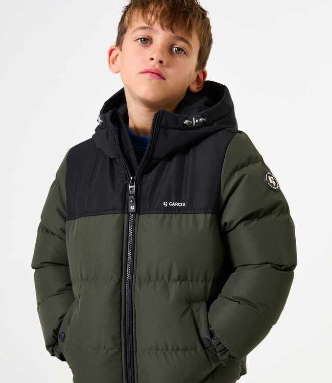 GARCIA Jas PUFFER GARCIA MINI BOYS DARK GREEN