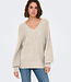 ONLY Pull LUCILLA GLITTER V-NECK ONLY BIRCH GOLD