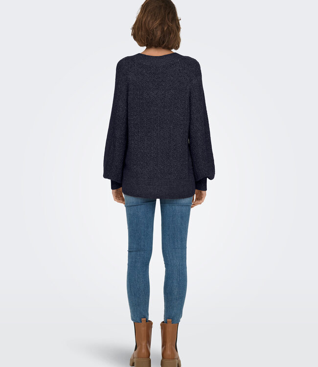 ONLY Pull LUCILLA GLITTER V-NECK ONLY NIGHT SKY