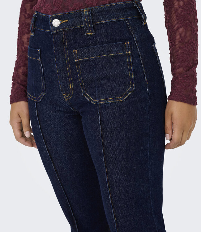 ONLY Broek EMILY FLARED ONLY DARK BLUE