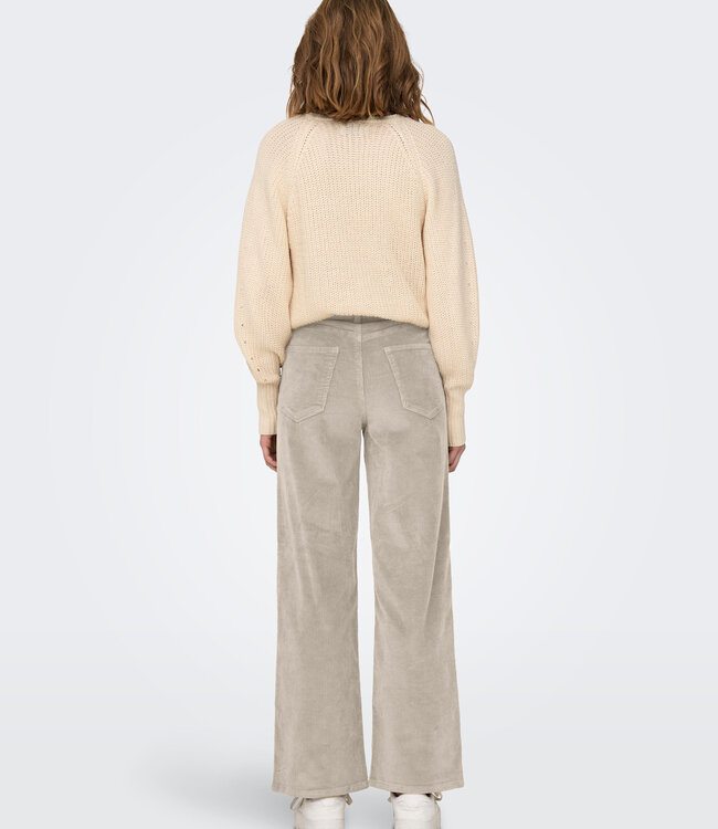ONLY Broek HOPE GLOBAL WIDE CORD ONLY OATMEAL