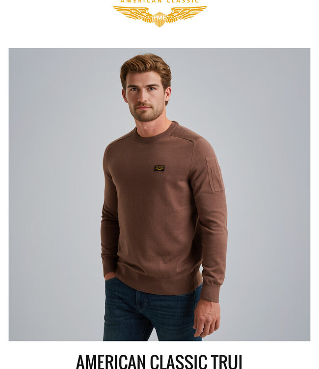 PME LEGEND Pull Knitwear PME LEGEND AMERICAN CLASSIC MARRON