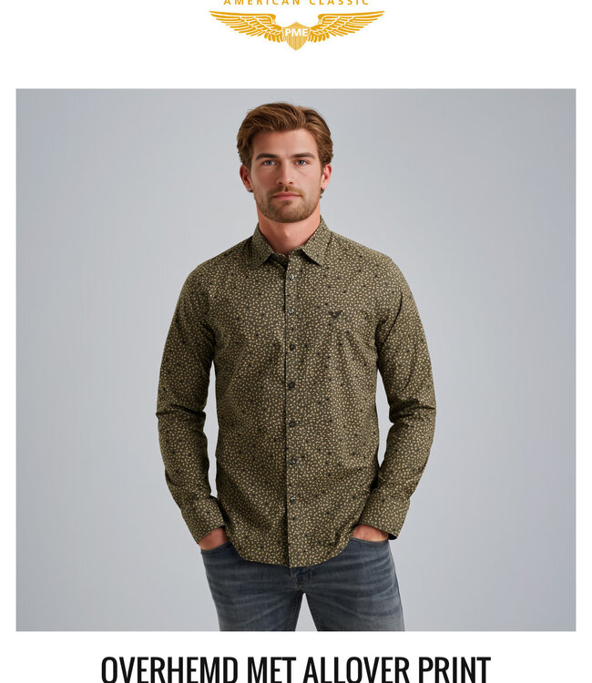 PME LEGEND Hemd LONG SLEEVE PRINT ON CTN PME LEGEND BELUGA