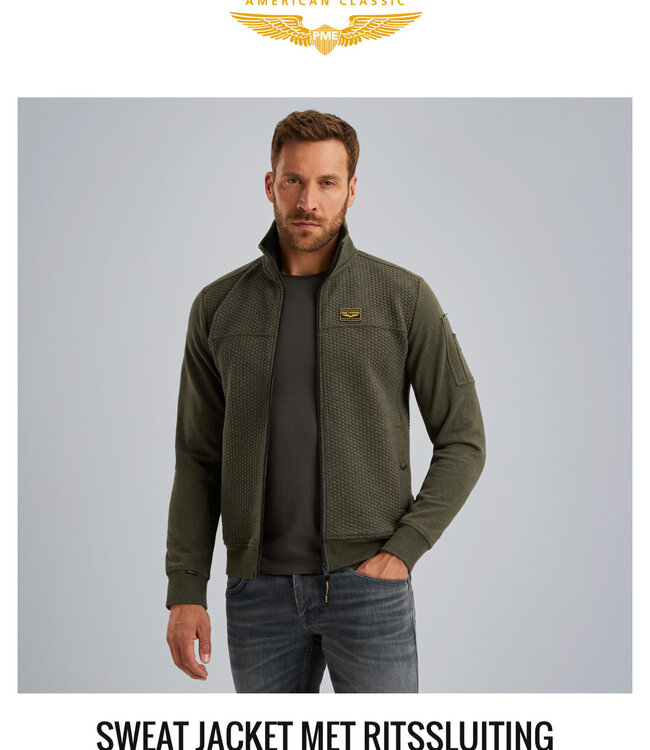 PME LEGEND Zip JACKET PME LEGEND INTERLOCK SWEAT BELUGA
