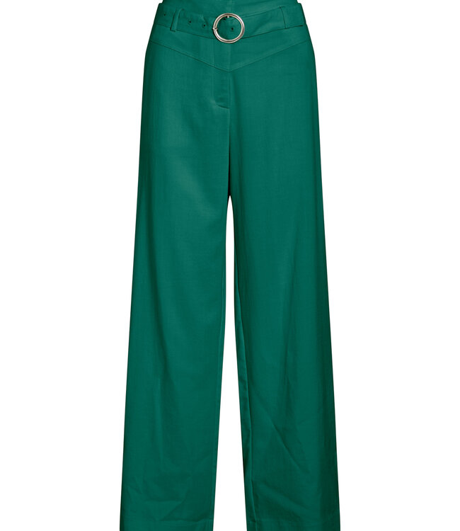 VILA Broek BANZIA BELTED WIDE CADIUM GREEN