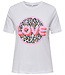 ONLY T-Shirt ARIYA LIFE ONLY WHITE LOVE
